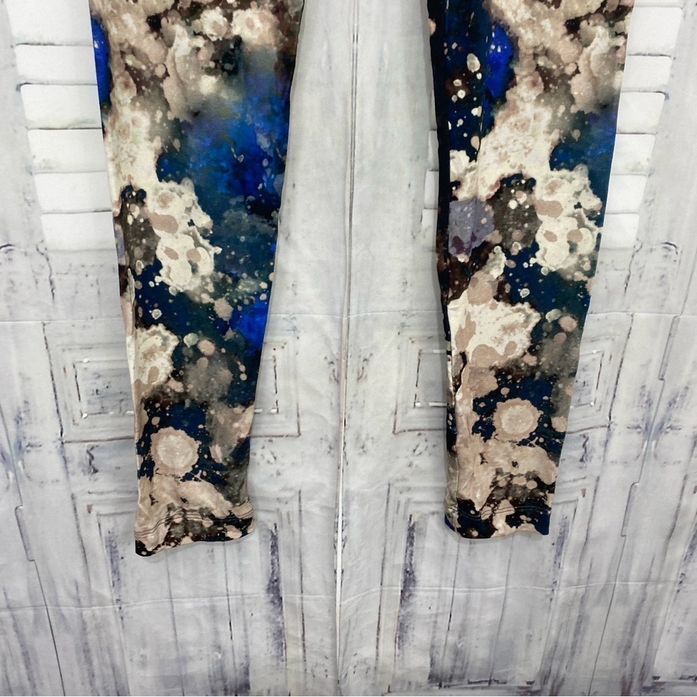 Bryn Walker Size XXS 2XS Blue Black Galaxy Knit Jersey Pull-On Basic Leggings - Picture 4 of 7